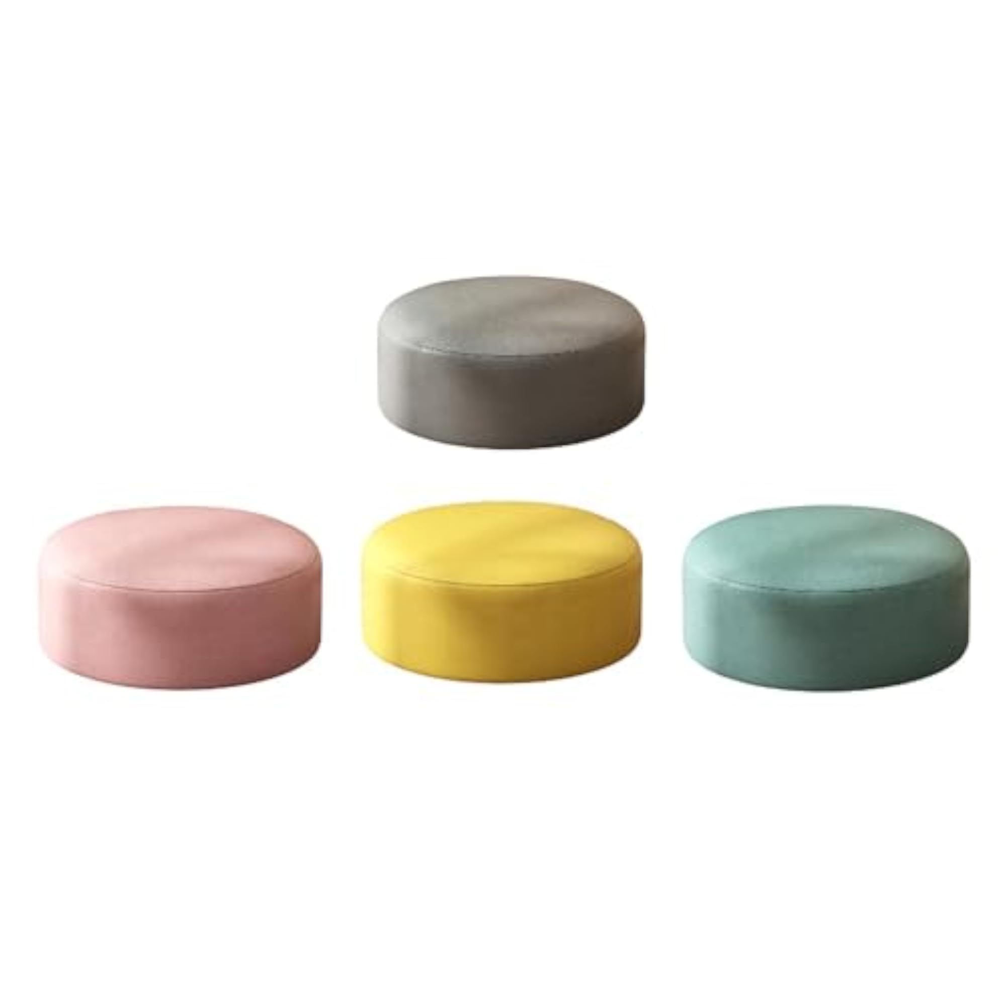 Round Soft Floor Cushion for Home and Office, Dark Gray